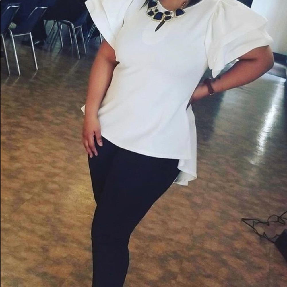 Peplum high-low shirt/dress very stretchy